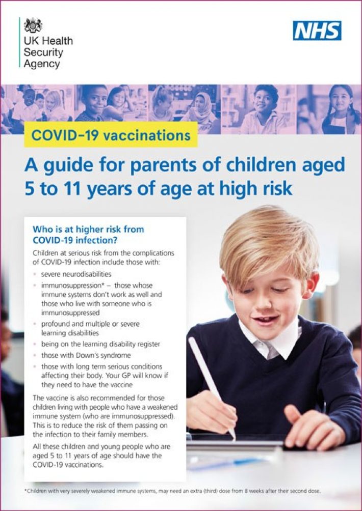 Download  A guide for parents of children aged 5 to 11 years of age at high risk